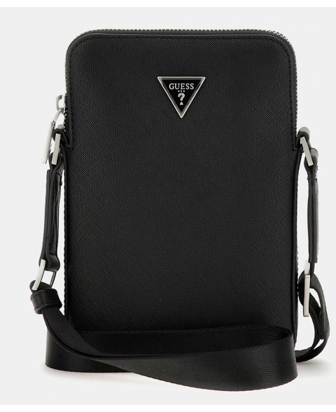 GUESS TORINO FLAT BLACK XBODY BAG HMECSAP3381-BLA