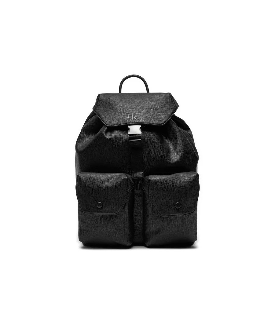 CALVIN KLEIN OVER WEBBING FLAP LARGE BACKPACK BLACK FW24/25 K50K512544-BEH