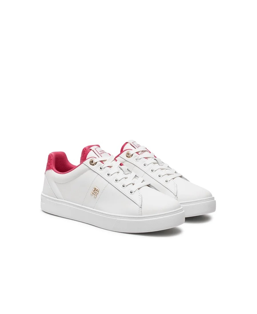 TOMMY HILFIGER ELEVATED ESSENT SNEAKER MONOGRAM WHITE FW24/25 FW0FW07999-0GA