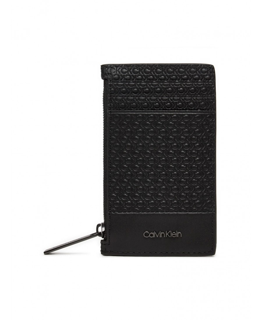 CALVIN KLEIN NANO MONOGRAM CARDHOLDER BLACK FW24/25 K50K512272-0GK