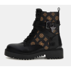 GUESS BLACK BOOT COMBAT 4G PEONY LOGO FLFOLSFAL10-BLKBR