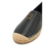 TOMMY HILFIGER LOGO LEATHER ESPADRILLE BLACK FW0FW08540-BDS