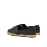 TOMMY HILFIGER LOGO LEATHER ESPADRILLE BLACK FW0FW08540-BDS