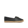 TOMMY HILFIGER LOGO LEATHER ESPADRILLE BLACK FW0FW08540-BDS