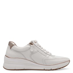 TAMARIS LEATHER WHITE/ROSE GOLD SNEAKERS 1-23764-43-119