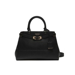 GUESS SILVYE LUXURY SATCHEL BAG BLACK HWBG9527060-BLK