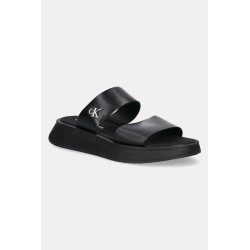 CALVIN KLEIN SANDAL SLIDE DOUBLE STRAP BLACK  YW0YW01694-0GJ