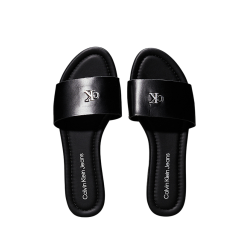 CALVIN KLEIN FLAT SANDAL SLIDE BLACK YW0YW01697-0GJ