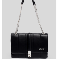 NOLAH THOMAI BLACK SILVER SHOULDER BAG