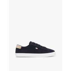 TOMMY HILFIGER VULC BLUE CANVAS LACE UP SNEAKER FW0FW08647-DW6