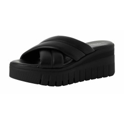 TAMARIS BLACK LTHR SANDAL 1-27210-44 003