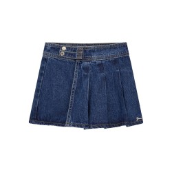 GUESS GIRL LUREX DENIM PLEATED SKORTS J5RD06D5D90-QULX