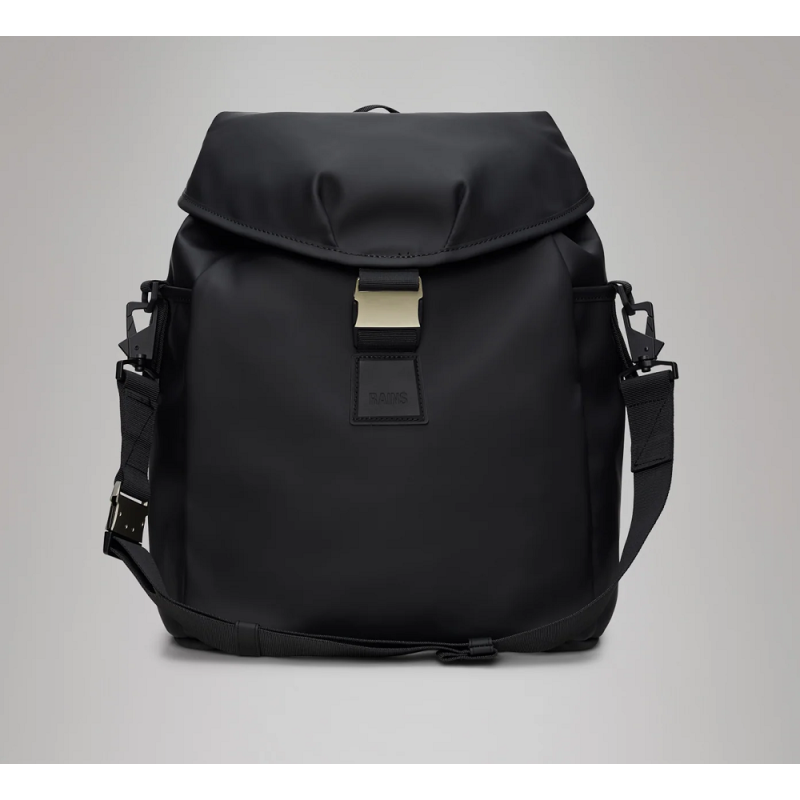 RAINS VALERA LARGE BLACK BUCKET BACKPACK 14840-01
