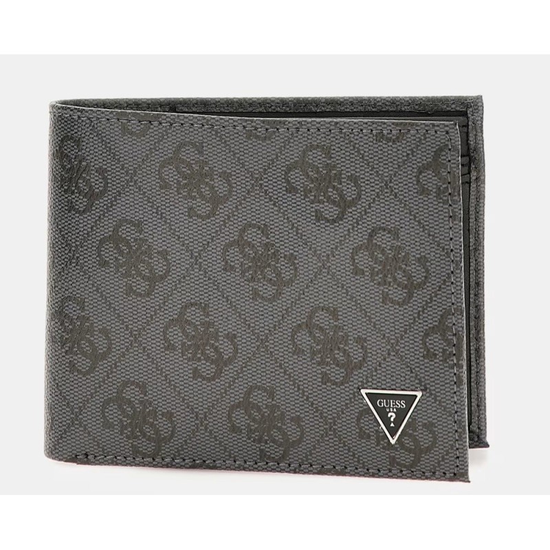 GUESS GREY BLACK LEATHER WALLET SMVELELEA20-BLA
