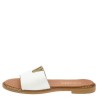 RAGAZZA FLAT  LEATHER SANDALS WHITE 01025-WHITE