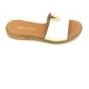 RAGAZZA FLAT  LEATHER SANDALS WHITE 01025-WHITE