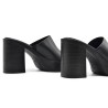 RAGAZZA LEATHER PLATFORM MULE 0920-BLACK