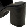 RAGAZZA LEATHER PLATFORM MULE 0920-BLACK