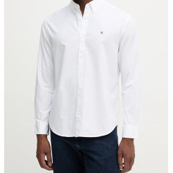 CALVIN KLEIN WHITE SOLID OXFORD CLASSIC SHIRT LV140EM125-YAA