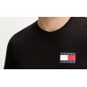 TOMMY HILFIGER BLACK TSHIRT SLIM ESSENTIAL FLAG TEE EX DM0DM20740-BDS