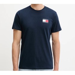 TOMMY HILFIGER NAVY TSHIRT SLIM ESSENTIAL FLAG TEE EX DM0DM20740-C1G