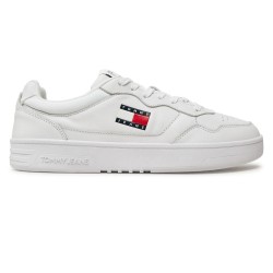 TOMMY HILFIGER NEW TJM CUPSOLE LEATHER WHITE SNEAKER EM0EM01443-YBR