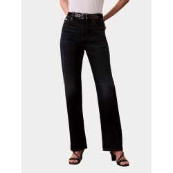 CALVIN KLEIN JEANS PANTS HIGH RISE STRAIGHT OXBOW DARK BLUE LV047B911G-VS2