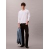CALVIN KLEIN ARCHIVE LOGO RELAXED LONGSLEEVE WHITE  T-SHIRT LV04RD247G-YAF