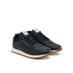TOMMY HILFIGER NEW RUNNER EVA LEATHER BLACK FM0FM05512-BDS