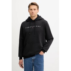 TOMMY HILFIGER LINEAR LOGO HOODIE BLACK DM0DM20746-BDS