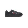 TOMMY HILFIGER JEANS CUPSOLE LEATHER SNEAKERS BLACK EM0EM01443-BDS