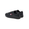 TOMMY HILFIGER JEANS CUPSOLE LEATHER SNEAKERS BLACK EM0EM01443-BDS