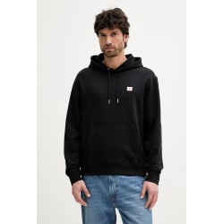 CALVIN KLEIN COTTON TERRY BADGE HOODIE BLACK LV04RC274G-UB1
