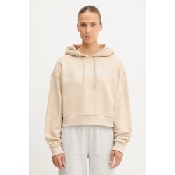GUESS PRIMULA RHINESTONES HOODIE SWEATSHIRT BEIGE V5GQ09KCRP0-A90F