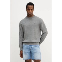 CALVIN KLEIN RELAXED COTTON MONOGRAM SWEATER  GREY LV04RC309G-P7E