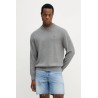 CALVIN KLEIN RELAXED COTTON MONOGRAM SWEATER  GREY LV04RC309G-P7E