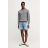 CALVIN KLEIN RELAXED COTTON MONOGRAM SWEATER  GREY LV04RC309G-P7E