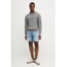 CALVIN KLEIN RELAXED COTTON MONOGRAM SWEATER  GREY LV04RC309G-P7E