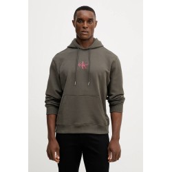 CALVIN KLEIN COTTON HOODIE SWEATSHIRT BELUGA LV04RD243G-PAR