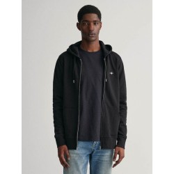 GANT SHIELD ZIP HOODIE SWEATSHIRT BLACK 2007059-005