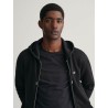 GANT SHIELD ZIP HOODIE SWEATSHIRT BLACK 2007059-005