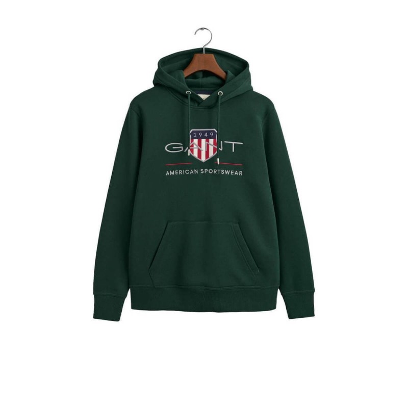 GANT REGULAR SWEATSHIRT ARCHIVE SHIELD TARTAN GREEN  2047082-374