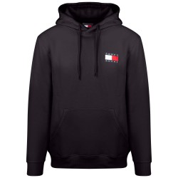 TOMMY HILFIGER JEANS BLACK REG ESSENTIAL FLAG HOOD EX DM0DM20738-BDS