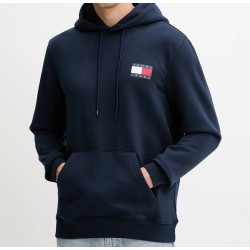 TOMMY HILFIGER JEANS DARKH NAVY REG ESSENTIAL FLAG HOOD EX DM0DM20738-C1G