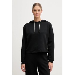 GUESS PEONY CROP SWEATSHIRT BLACK V5YQ04KBSL2-FJ8A