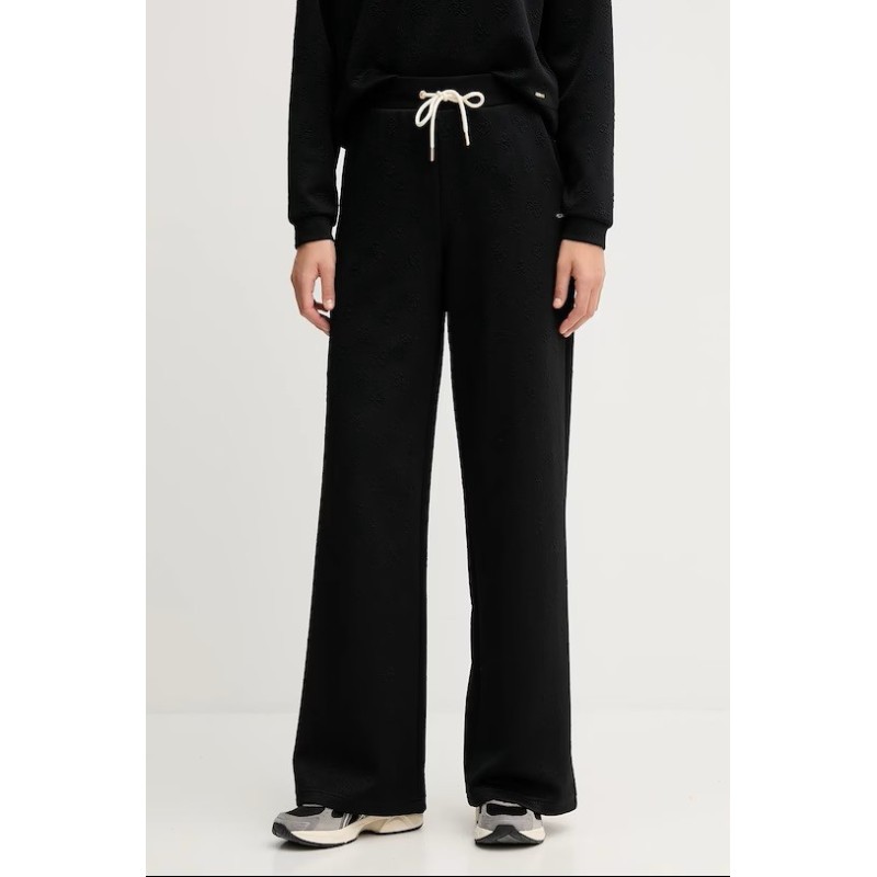 GUESS 3D PEONY WIDE LENG PANTS BLACK V5YB19KBSL2-FJ8A