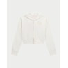 GUESS GIRL ZIP HOODIE CREAM ACTIVE J5YQ07KAD74-G012