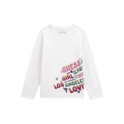 GUESS GIRL LONGSLEEVE T-SHIRT WHITE K5YI22K6YW4-G011