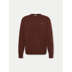CALVIN KLEIN SWEATER COTTON CREWNECK CHERRYMAHOGANY LV04RC309G-XWI