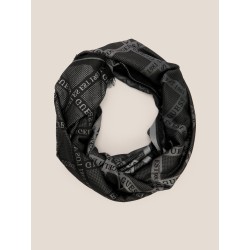 GUESS SCARF JACQUARD 70X180 BLACK GREY AM9533VIS03-BLG